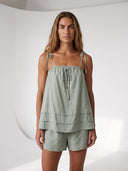 Vali Strappy Short Set - Sage