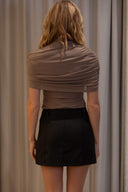 Elsa Drape Top - Mushroom