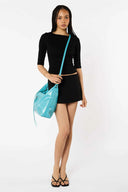 Infinity Shoulder Bag - Turquoise Crinkle