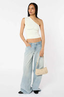 Karis Shoulder Bag - Beige Suede