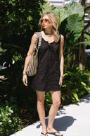 Eaubags tote bag stripe chocolate