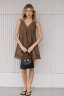 Permata Mini Dress - Chocolate