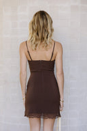 Lottie Mini Dress - Brown