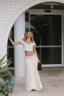 Josephine Stripe Skirt - Butter