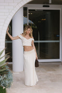 Josephine Stripe Skirt - Butter