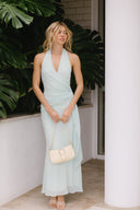 turquoise aqua midi maxi length dress 