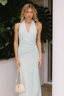 best turquoise aqua midi maxi length dress 