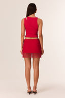 Caspian Mini Skirt - Red