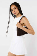 Stacci Shoulder Bag - Chocolate Raffia