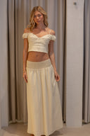 Josephine Stripe Skirt - Butter