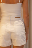 Nancy Denim Shorts - White
