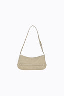 Karis Shoulder Bag - Beige Suede