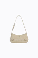 Karis Shoulder Bag - Beige Suede