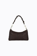 Stacci Shoulder Bag - Chocolate Raffia