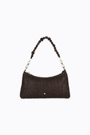Stacci Shoulder Bag - Chocolate Raffia