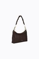 Stacci Shoulder Bag - Chocolate Raffia