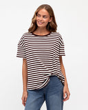 Esme Chocolate Stripe T Shirt