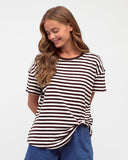 Esme Chocolate Stripe T Shirt