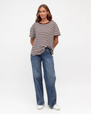 Esme Chocolate Stripe T Shirt