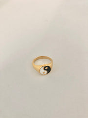 Yin Yang Gold Statement Ring