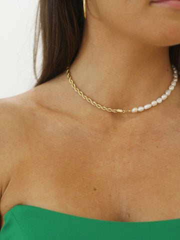 Melody Gold & Pearl Necklace