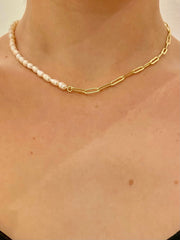 Myra Gold & Pearl Necklace